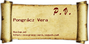 Pongrácz Vera névjegykártya